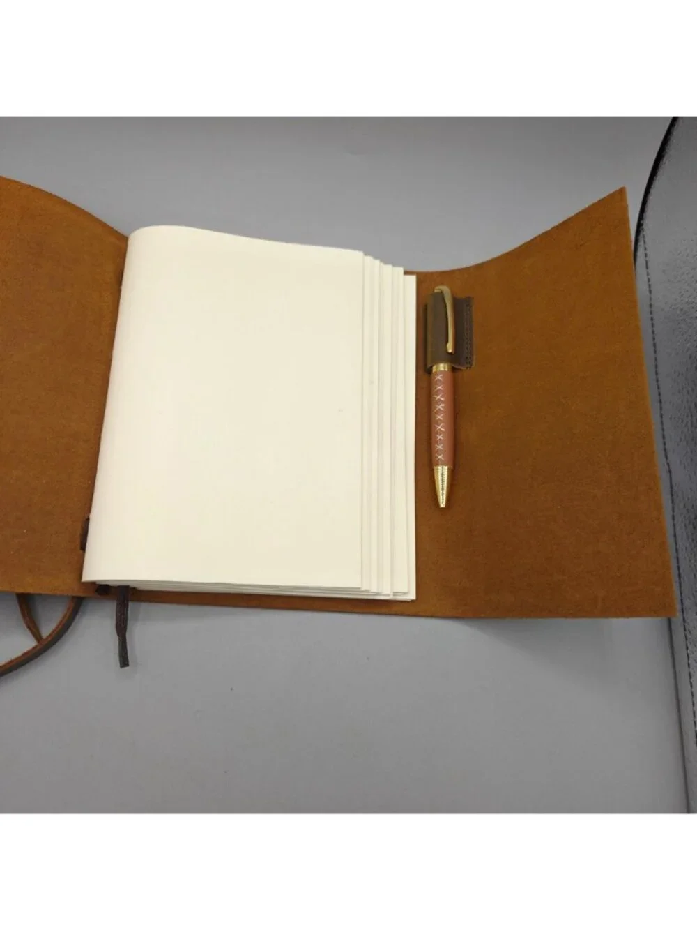 Sovereign Gear Embossed Heart Leather Journal Set 8x6 Travel Notebook Luxury Pen